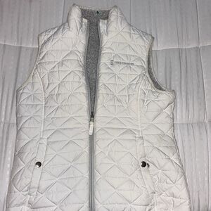 Women's White Quilted Vest